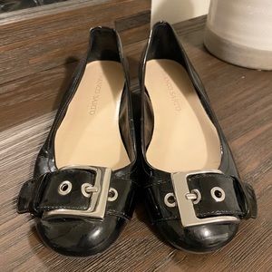 Franco Sarto | Black Buckle Flats
